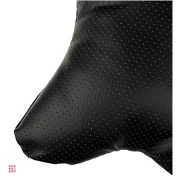 Подушка на подголовник "косточка" перфор.экокожа, 29x23см, черная