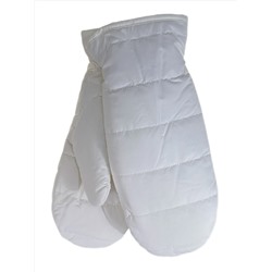 Зимние женские варежки с подкладом из искусственного меха, цвет  белый