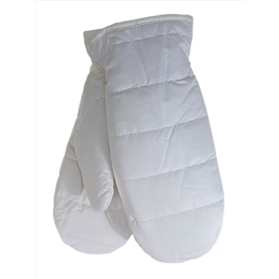 Зимние женские варежки с подкладом из искусственного меха, цвет  белый