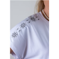 Нарядная футболка Бабочки из страз арт.8