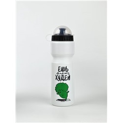 Бутылка для воды пластиковая «Ешь, молись, худей», 750 мл