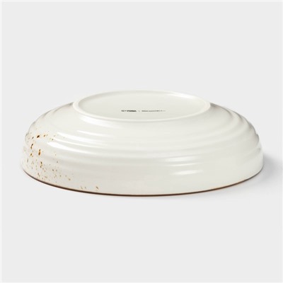 Тарелка глубокая Magistro «Церера», 1.1 л, d=22 см, фарфор, белая