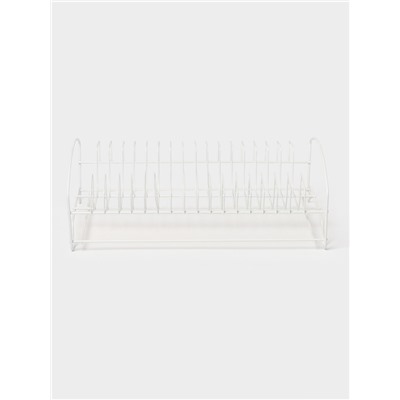 УЦЕНКА Сушилка для тарелок, без поддона, 38×25×12 см, белая