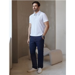 Поло из фактурного хлопка с эластаном