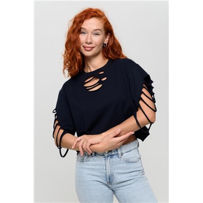 7474 Футболка женская (Темно-синий)