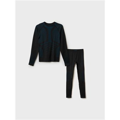 Термокомплект трикот. для мальчиков: фуфайка (футболка) с длин. рук, брюки