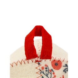 Шапка для бани и сауны «Мезенские кони», полиэфир 70%, шерсть 30%