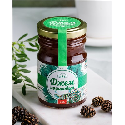 Джем из сосновой шишки "Шишковый" / стекло / 240 гр / Солнечная Сибирь