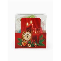 Печенье с предсказанием цветное в подарочной коробке «С новым годом», 4 шт.