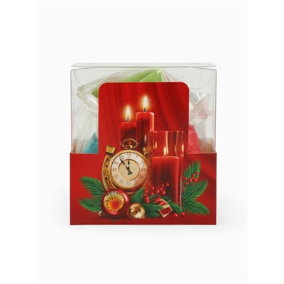 Печенье с предсказанием цветное в подарочной коробке «С новым годом», 4 шт.