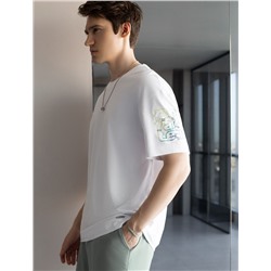 Свободная футболка  с авторским принтом