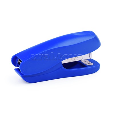 Степлер 24/6&26/6 (мощность 15 листов, глубина скрепления 50 мм) пластиковый, 2 вида скрепления, в картонной коробке, синий