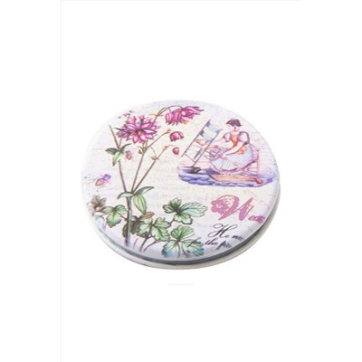 Dewal Beauty Зеркало косметическое карманное квадратное / Классическая мода MR-6, 60 мм KRISTALLER, 1106348