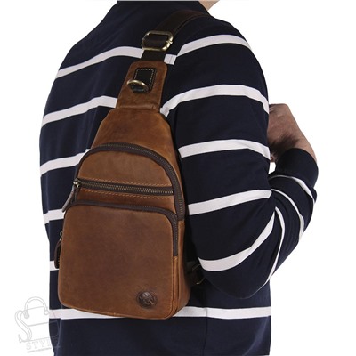 Рюкзак мужской кожаный 4241TR brown Tough Ryder