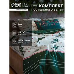 Постельное бельё евро «Этель» Magical Christmas, бязь