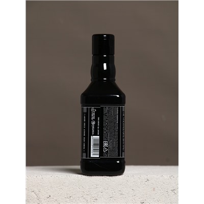 Подарочный набор «Лучшему мужчине», гель для душа во флаконе виски, чёрный и мочалка лента, Чистое счастье