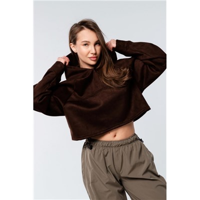 Свитшот 2 оверсайз короткий (Коричневый)