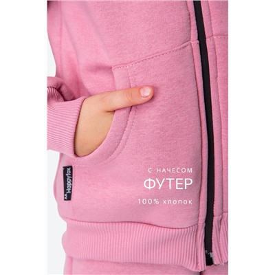 Теплый костюм для девочки из футера с начесом Happyfox