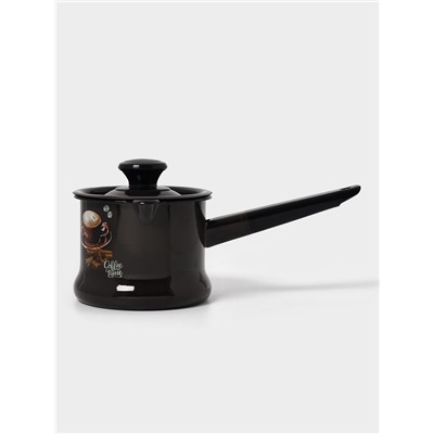 Ковш эмалированный «Арабика», 1 л, тёмно-коричневый