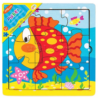 Игра из дерева "Рыбка" (собираем по картинке) (Baby Step)