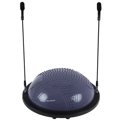 Полусфера BOSU гимнастическая ONLYTOP, массажная, с насосом, 58×25 см, серая