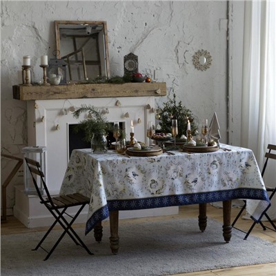 Скатерть новогодняя «Этель» Snow animals 149×180 см с ГМВО, 100%хл, 190 г/м²