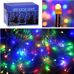 Электрогирлянда светодиодная Бахрома, 3*0,7м, 96 ламп, цветная