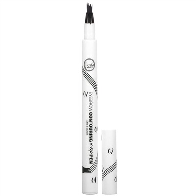 J.Cat Beauty, Eyebrow Contouring 4-Tip Pen, Charcoal Black, 0.05 oz  (1.5 g)