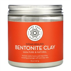 Pure Body Naturals, Indian Healing Bentonite Clay, 8 fl oz (227 g)
