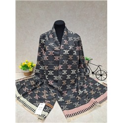 Тёплый палантин из кашемира, мультицвет