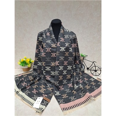 Тёплый палантин из кашемира, мультицвет