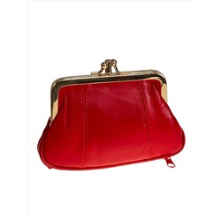 Женский кошелёк  из натуральной кожи, цвет красный