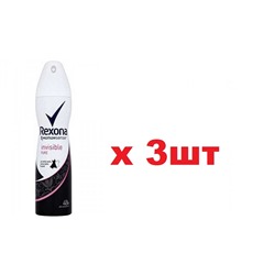 Rexona Дезодорант Спрей 200мл Invisible pure жен 3шт