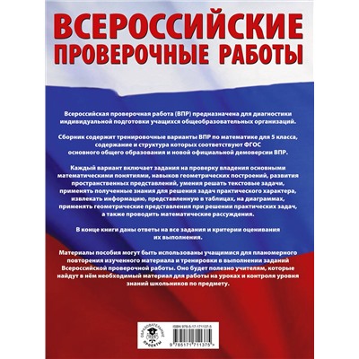 АСТ Воробьёв В.В. "Математика. Большой сборник тренировочных вариантов проверочных работ для подготовки к ВПР. 5 класс"
