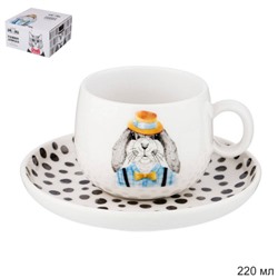 Чайная пара 220 мл Заяц / 409-136 /уп 24/ фарфор