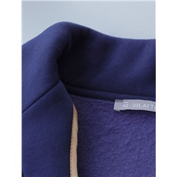 Бомбер среднего объема из эластичного футера трехнитики c начесом