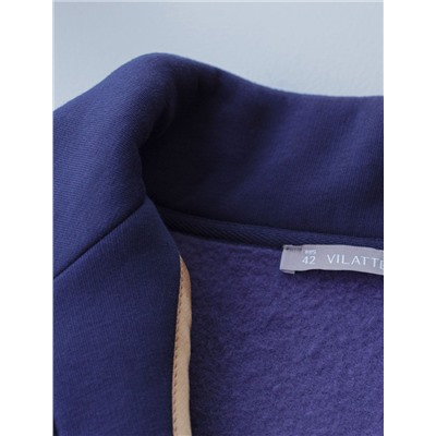 Бомбер среднего объема из эластичного футера трехнитики c начесом