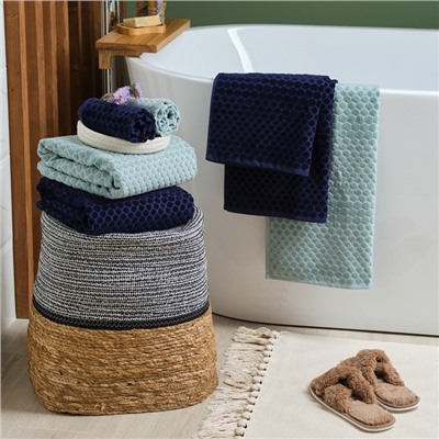 Полотенце махровое Love Life «Комфорт» 70×140 см, темно-синий, 100% хл, 500 г/м²