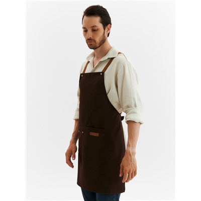 Фартук Этель, коричневый, 69×74 см,100% п/э