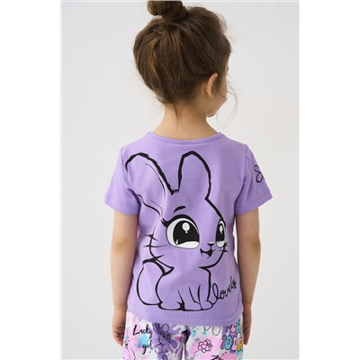 Фуфайка трикотажная для девочек (футболка), 2 шт в комплекте PLAYTODAY, 1240033