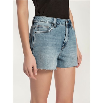 CONTE CON-755 Джинсовые шорты с эффектом потёртостей и необработанным краем