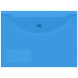 Папка с кнопкой  А4 150мкм с карманом для визиток синяя PK6515B inФОРМАТ