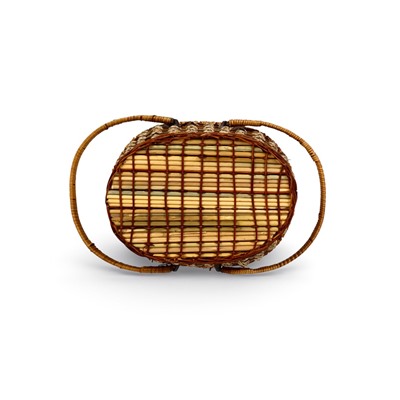 Корзина плетеная для хранения «Пикник», 33×24×13 см, ручка h=16 см, лоза, коричневая