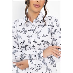 Рубашка Надель (белая/собаки) Б13843-16М