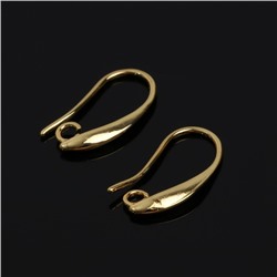 Швензы для сережек-крючки СМ-1111-1, (набор 5 пар), цвет золото