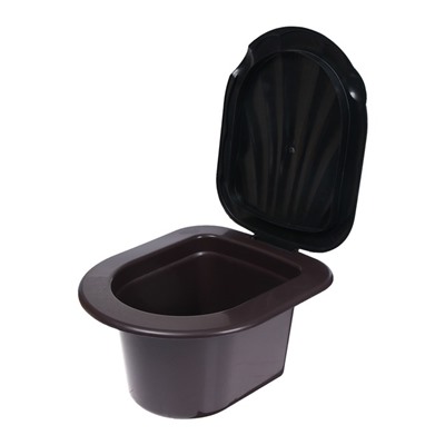 Ведро-туалет 11 л, коричневый