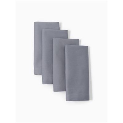 Набор салфеток с декоративными кольцами «Этель», 40×40 см - 4 шт., 100% ХБ