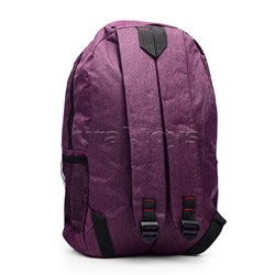 Рюкзак городской, одно основное отделение, большой карман на молнии спереди, уплотненная спинка, регулируемые лямки, 2 боковых сетчатых кармана, размер 45*28 см, материал ткань, цвет лиловый