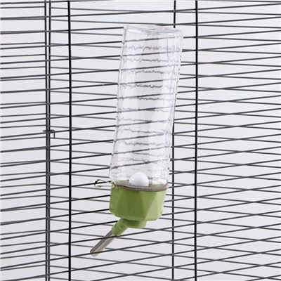 Поилка для животных, 500 мл, крепление-пружинка, зелёная