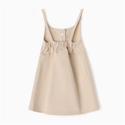 Сарафан для девочки MINAKU: Jeans collection, бежевый, рост 122 см